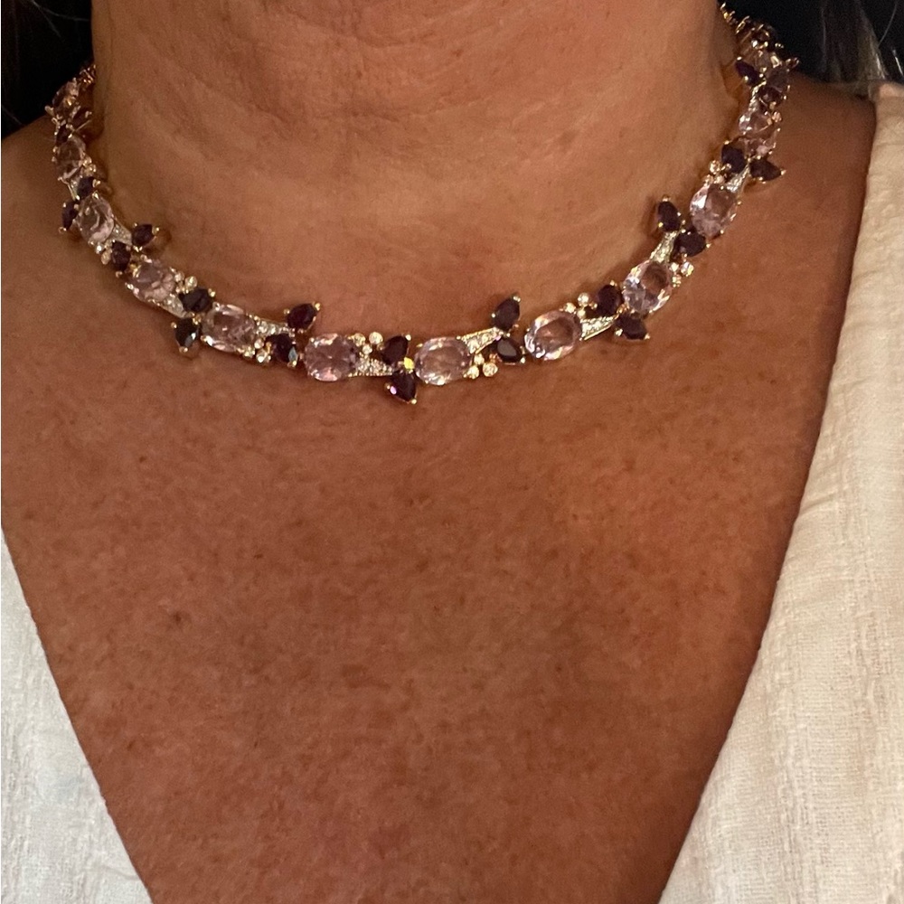 Elegant Purple Gemstone Necklace